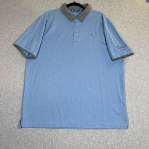 Travis Mathew mens XXL polo blue grey golf short sleeve